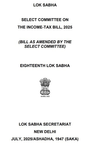 THE INCOME TAX (BILL AS AMENDED BY THE SELECT COMMITTEE